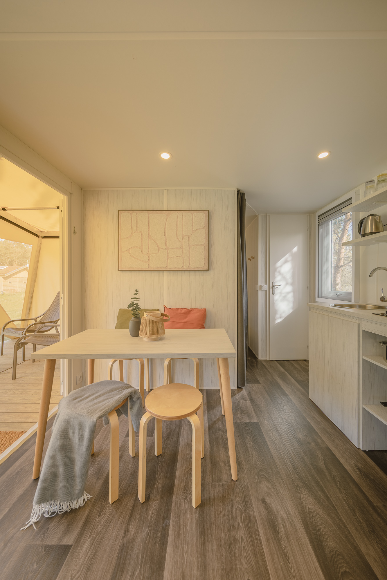 Glamping met zicht op de heide bij Lemeler Esch