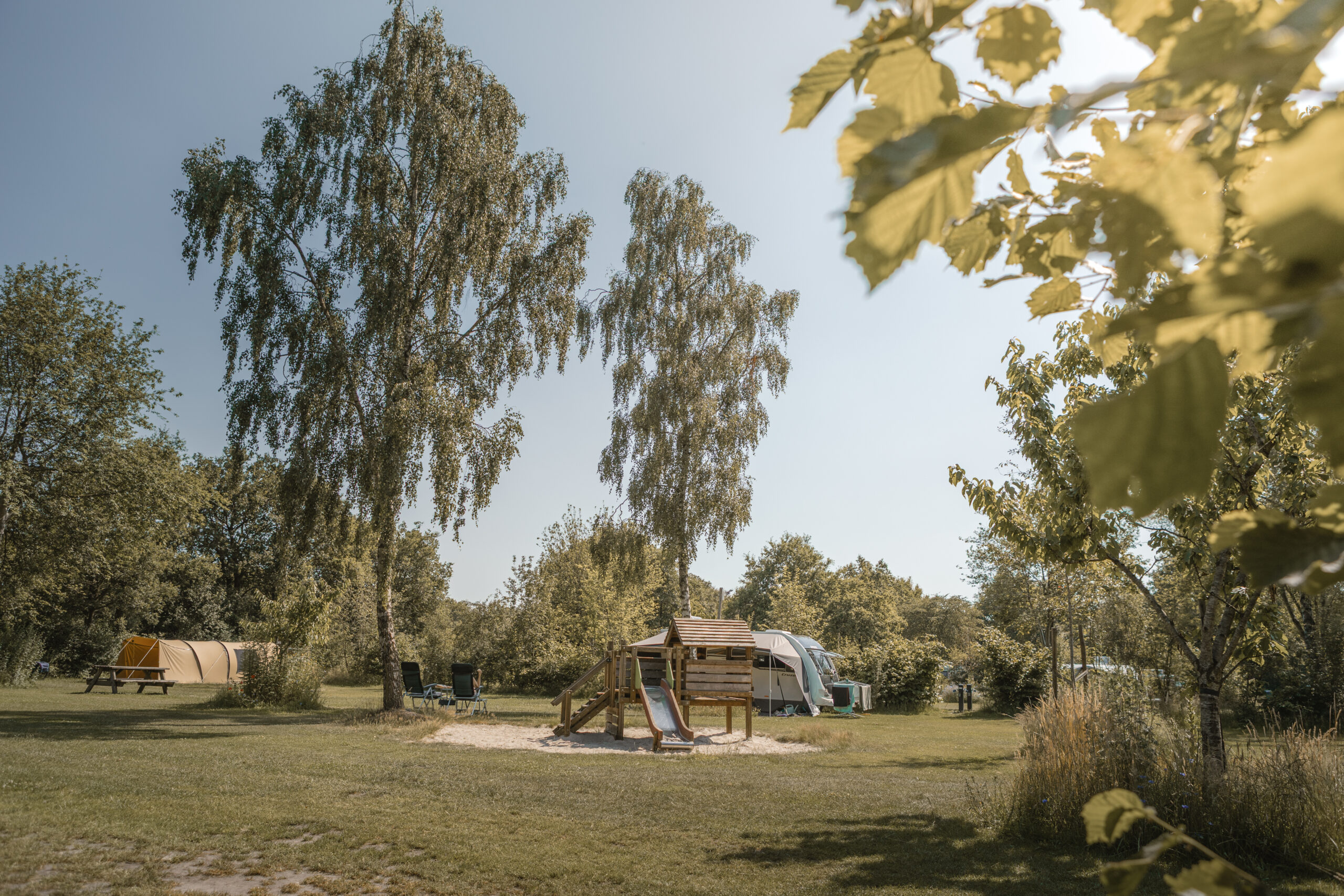 Kamperen op de Boomgaard bij natuurcamping Lemeler Esch