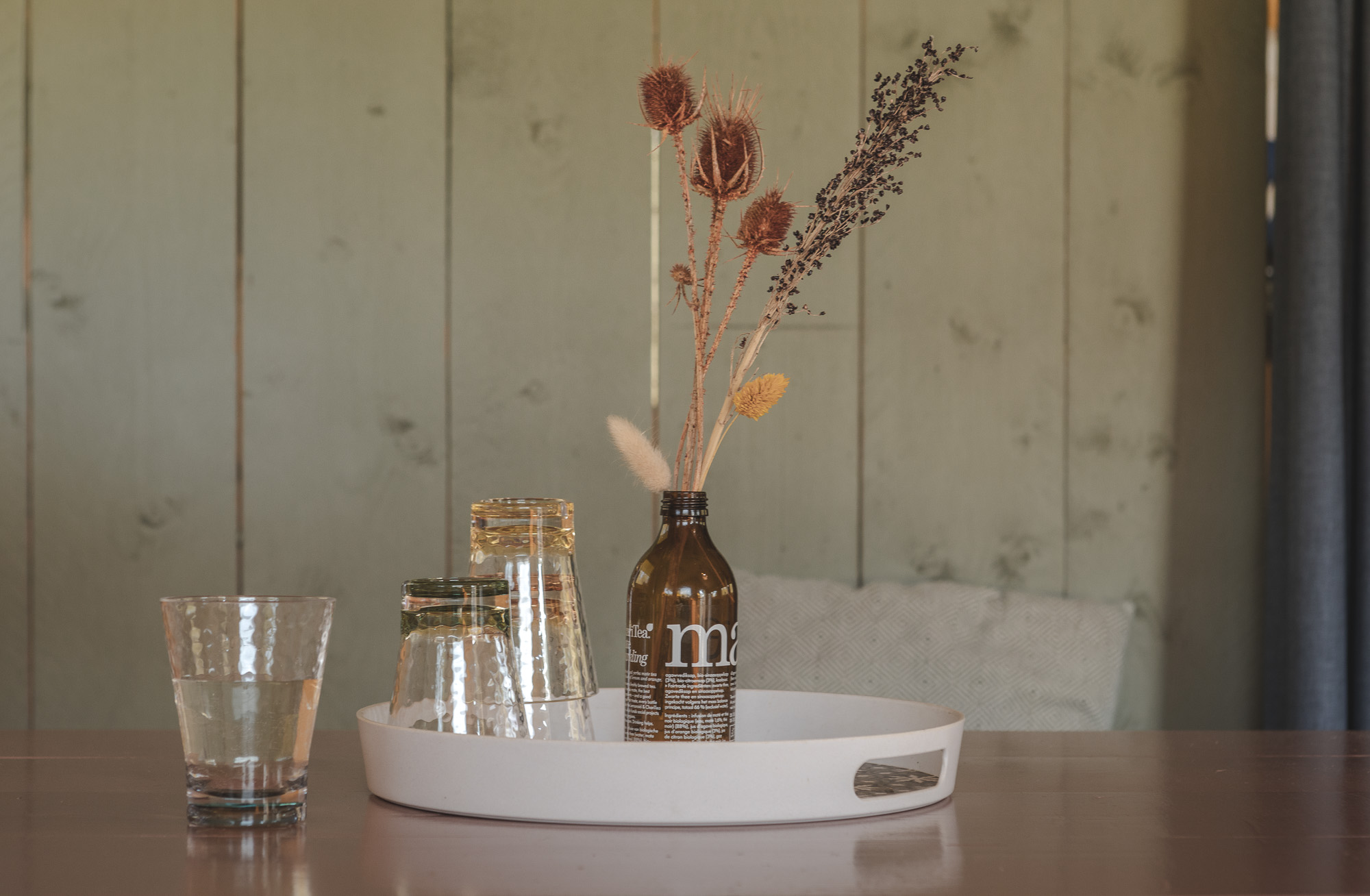 Detailfoto van de Lodgetent bij Lemeler Esch natuurcamping